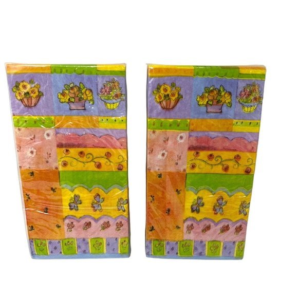 Pfaltzgraff Guest Towels - 1 Rose Sonata, 2 Colorful Blooms - Picture 4 of 5